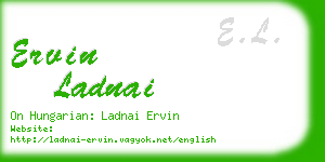 ervin ladnai business card